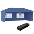 Outsunny 10' X 20' Pop Up Canopy Tent With 4 Sidewalls, Heavy Duty Tents For Parties, Outdoor Instan
