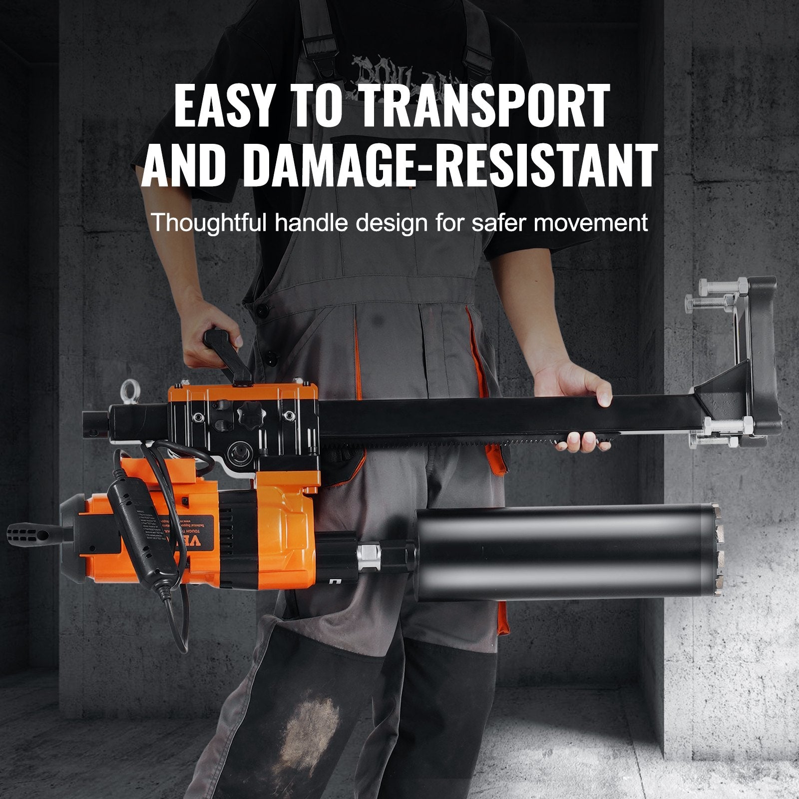 Core Drill Machine 0.8-11.8in Dia 3500W Diamond Core Drill Rig With Stand