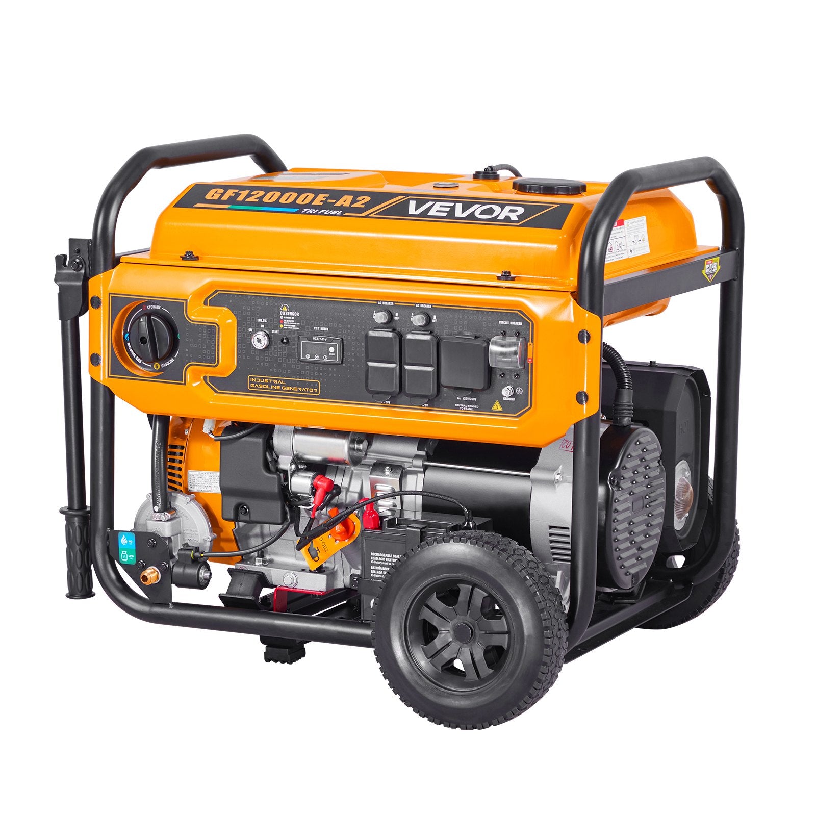 Portable Generator, Gasoline 13500W Peak Watt, LPG 12000W Peak Watt & Natural Gas 11000W Peak Watt Tri-Fuel Generator, Home Backup Generators With Electric Start, Gas, LPG & Natural Gas Powered