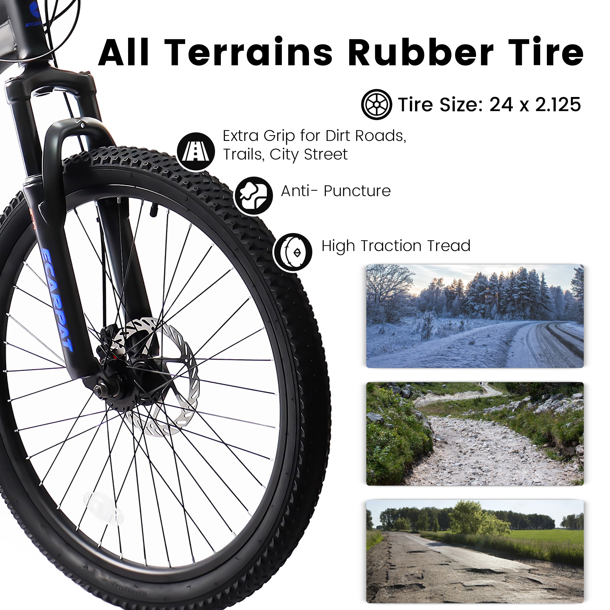 A2460 24 Inch Mountain Bike With Full Suspension, 21 Speed Shifter Lever With Gear Indicator, High Carbon Steel Frame, Mechanical Disc Brakes, Unisex For Men Women Adults, Ideal For Trails.