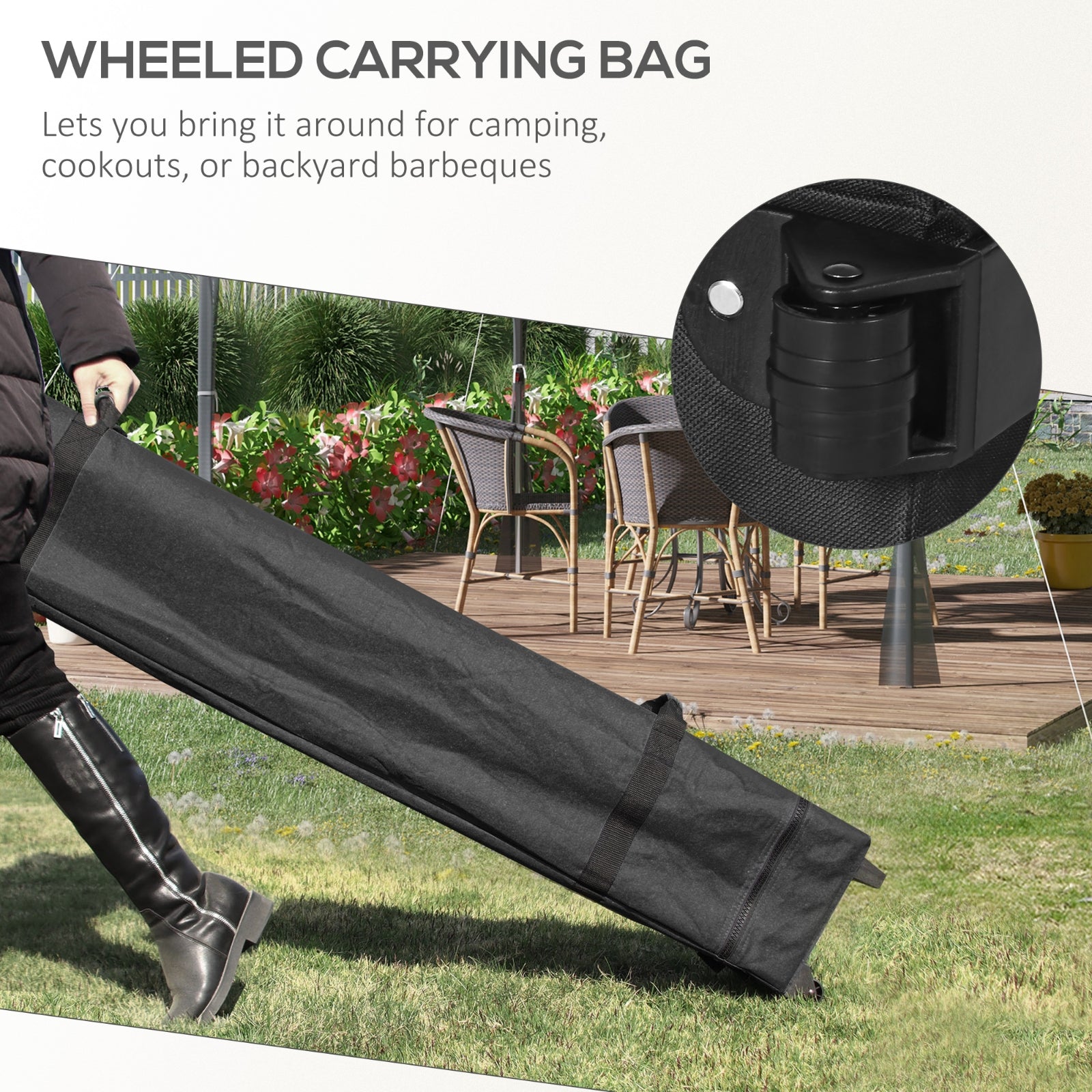 Outsunny 10' X 10' Pop Up Canopy Tent With Netting, Instant Sun Shelter, Tents For Parties, Height A