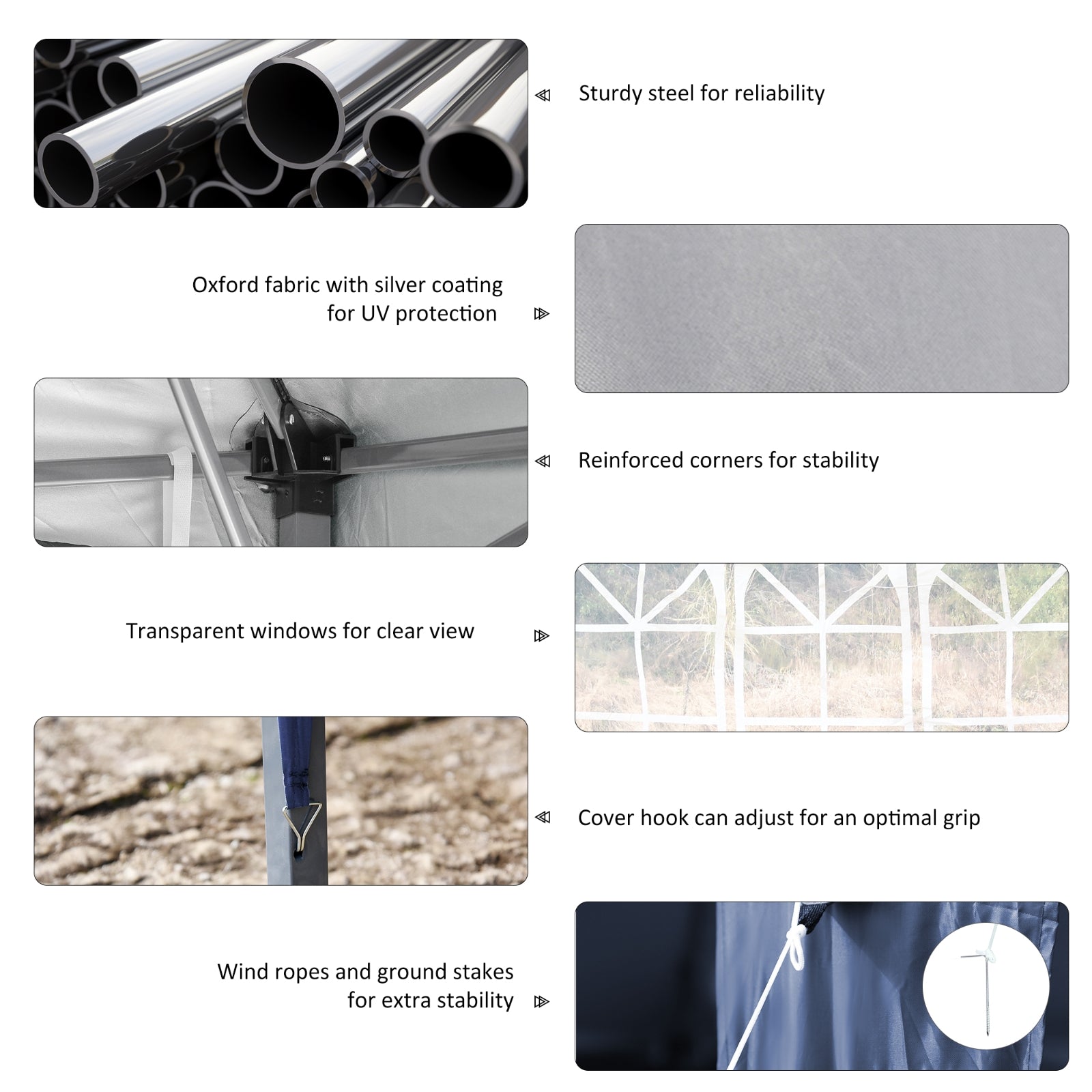 Outsunny 10' X 20' Pop Up Canopy Tent With 4 Sidewalls, Heavy Duty Tents For Parties, Outdoor Instan