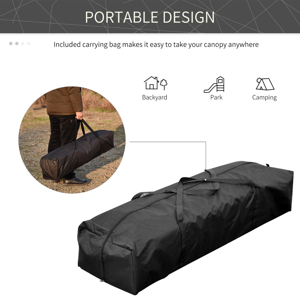 Outsunny 10' X 20' Pop Up Canopy Tent With 4 Sidewalls, Heavy Duty Tents For Parties, Outdoor Instan