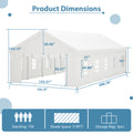 Party Tent Heavy Duty, Large Wedding Event Shelters With 2 Storage Bags & Removable Sidewalls, Outdoor Canopy Gazebo Commercial Tents For Parties Carport Camping Garden Patio