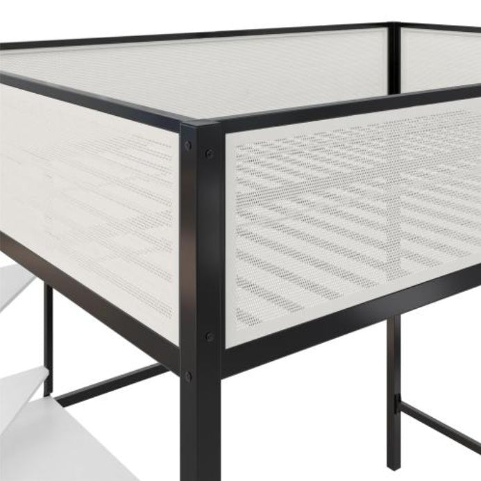 Axel Full Loft Bed With Desk & Shelves