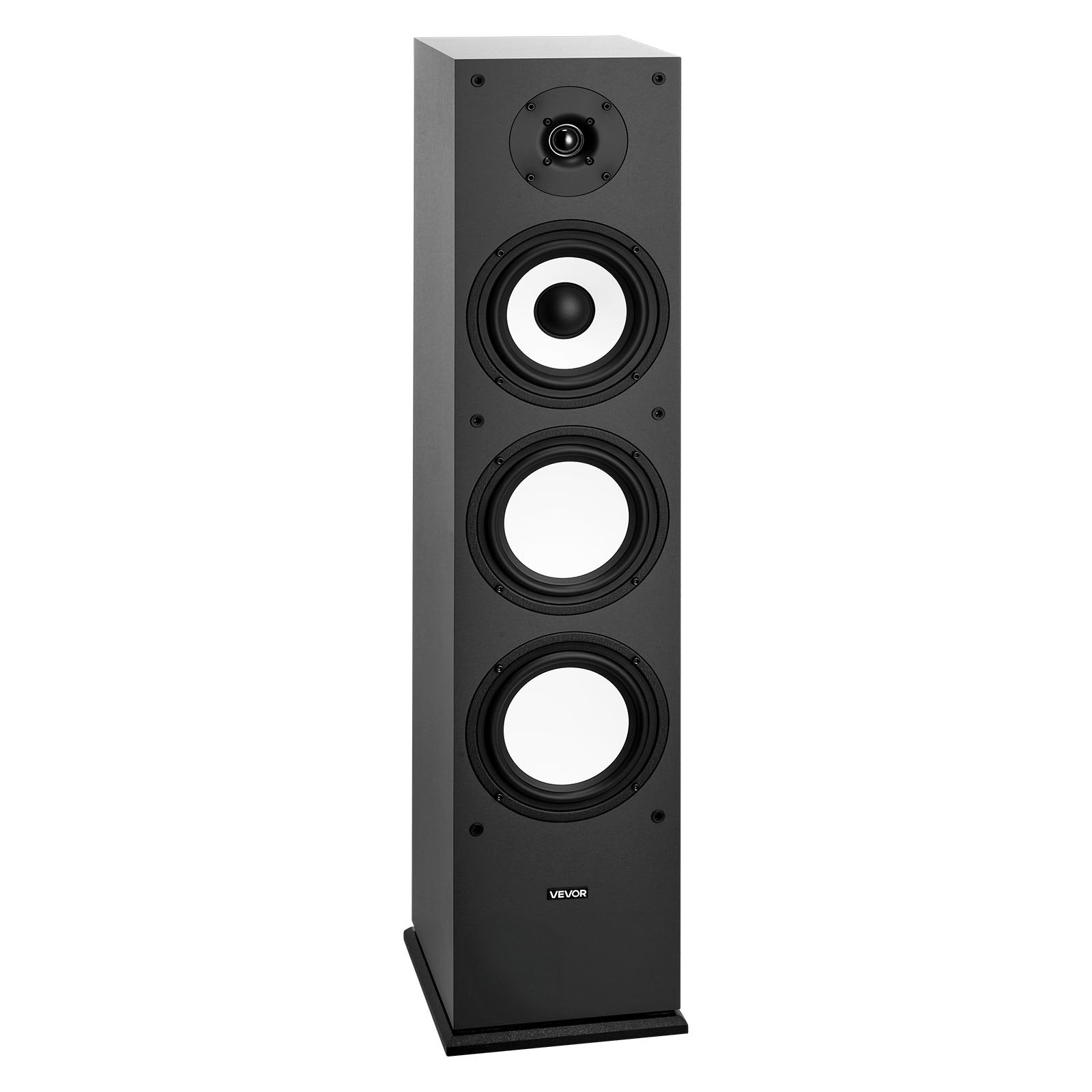 Floorstanding Speaker, 2-Way, Floor-Standing Tower Speaker With 1-Inch Tweeter, 6.5-Inch Woofer, 200W Peak Power, 70Hz–20kHz Frequency Response, Durable MDF Enclosure, For Home Audio, Single