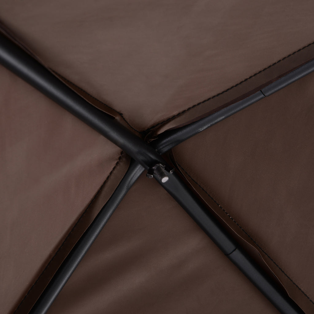 4.6' x 4.6' x 5' Outdoor Dog Kennel, Welded Wire Heavy Duty Dog Run, Dog Kennel Outside with Waterproof & UV Resistant Cover, for S&M Dogs, Black