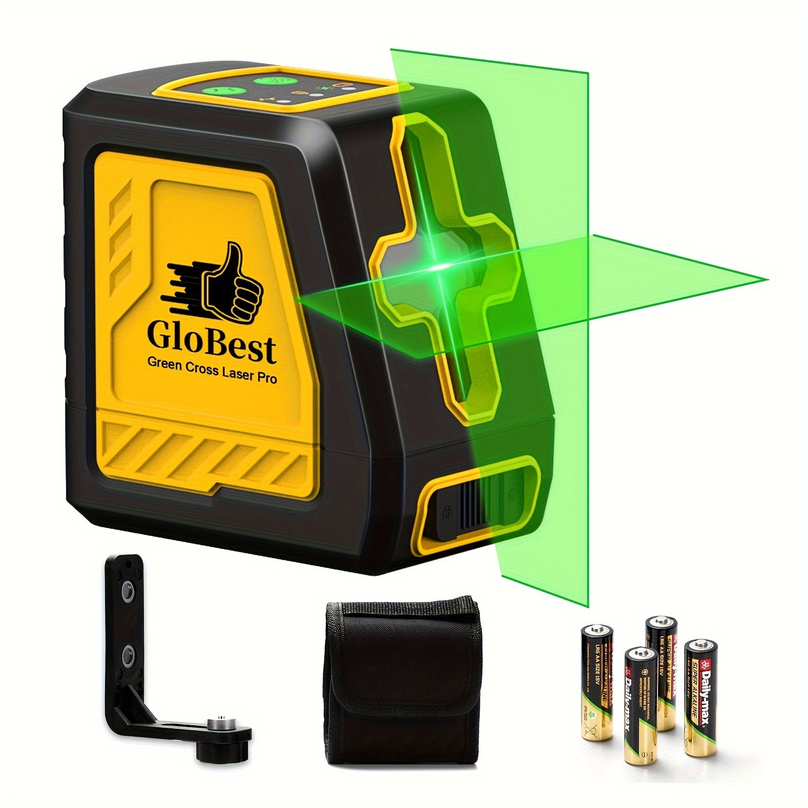 Laser Level, 100Ft Self Leveling Cross Line Lasers, Green Beam Leveler Tool, With Self-leveling, Manual, Pulse Mode, Lazer Level With 360 Degree Magnetic Base And Battery
