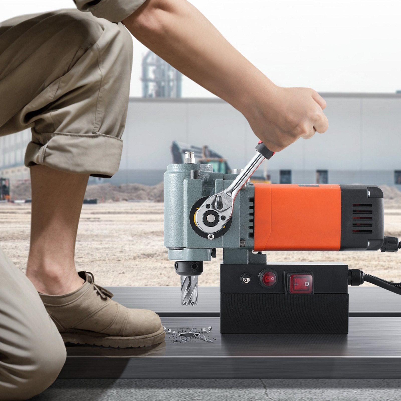 Magnetic Drill Press 1300W Low Profile Mag Drill Light Weight Portable