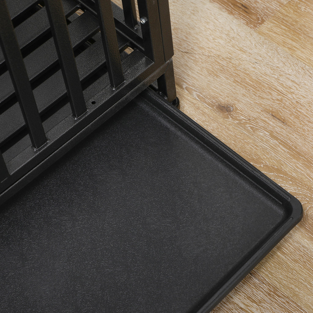 44'' Strong Pet Dog Crate Mobility Cage w/ Playpen & Removeable Tray