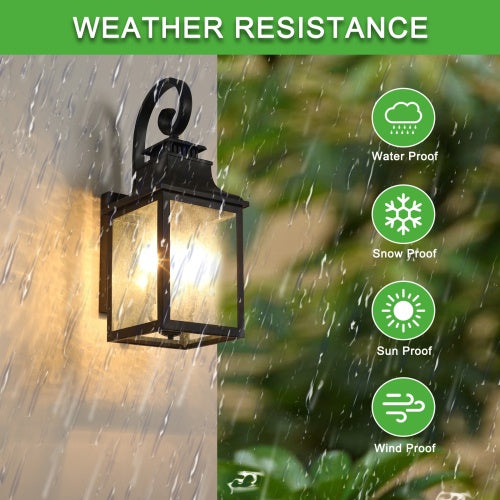 Large Outdoor Glass Wall Light Supports Many Types Of Bulbs -2 Packs Unavailable Platforms- Temu