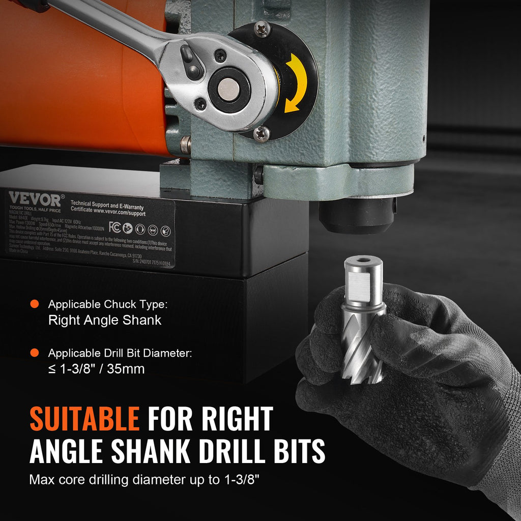 Magnetic Drill Press 1300W Low Profile Mag Drill Light Weight Portable