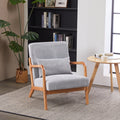 Mid-Century Modern Accent Chair, Arm Chair Living Room Chairs With Pillow Upholstered Reading Chair With Solid Wood Frame & Living Room Bedroom Balcony