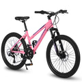 S26103 26 Inch Mountain Bike For Teenagers Girls Women, Shimano 21 Speeds With Dual Disc Brakes And 100mm Front Suspension