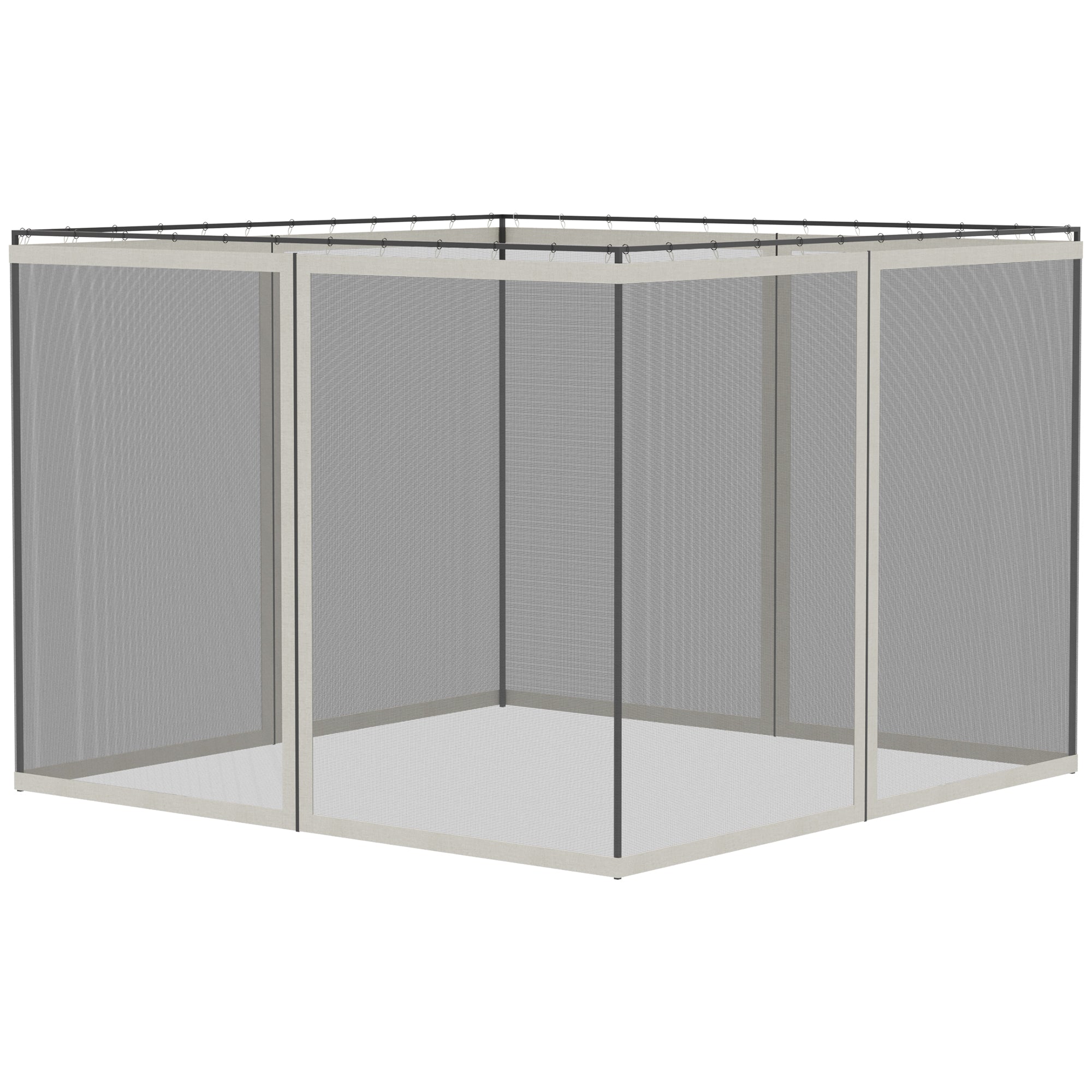 Universal Replacement Mesh Sidewall Netting for 9.84' x 13.1' Gazebos and Canopy Tents with Zippers, (Sidewall Only) White