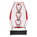 8 X 4 Inch Football Trainer Throwing Net, Training Throwing Target Practice Net With 5 Target Pockets, Knotless Net Includes Straps And Portable Carry Case, Improve QB Throwing Accuracy, Red