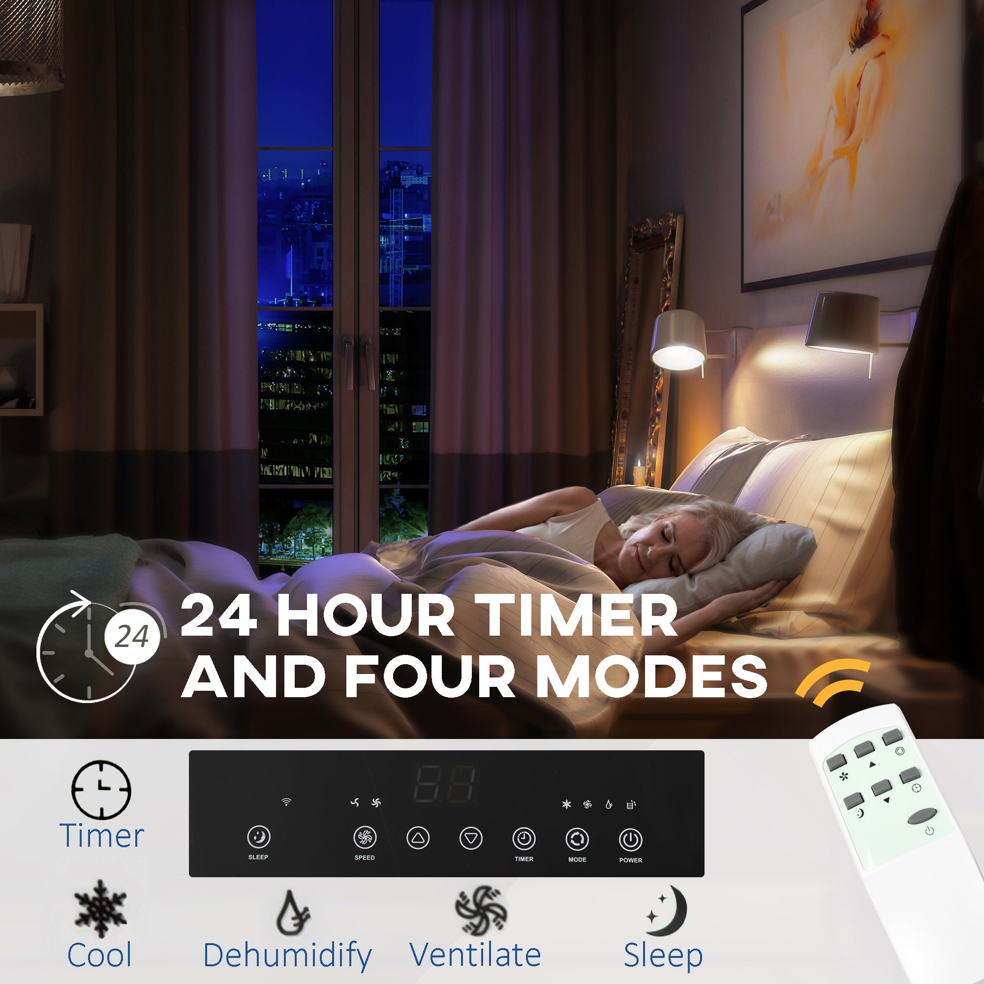 8000 BTU Smart WiFi Enabled Portable Air Conditioner for Rooms Up to 215 Sq. Ft.