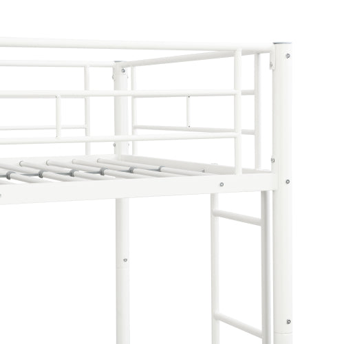 METAL Bunk Bed With Trundle WHITE
