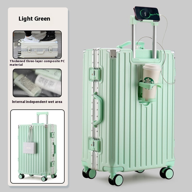 Large Capacity Travel Aluminum Frame Password Luggage