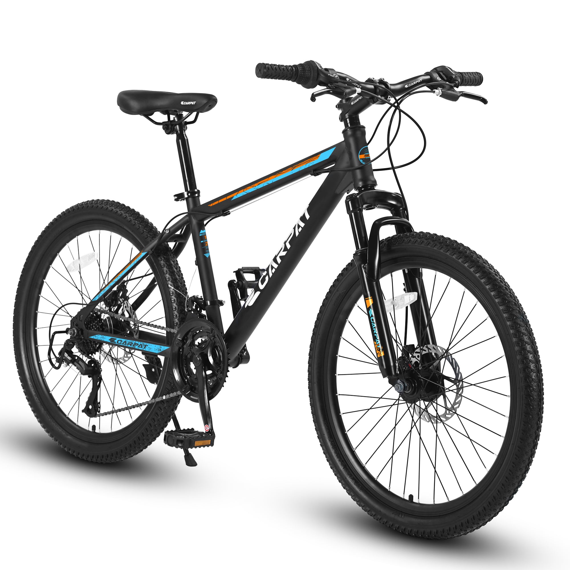 S26102 26 Inch Mountain Bike, Shimano 21 Speeds With Mechanical Disc Brakes, High-Carbon Steel Frame, Suspension Bikes Mountain Bicycle For Teenagers