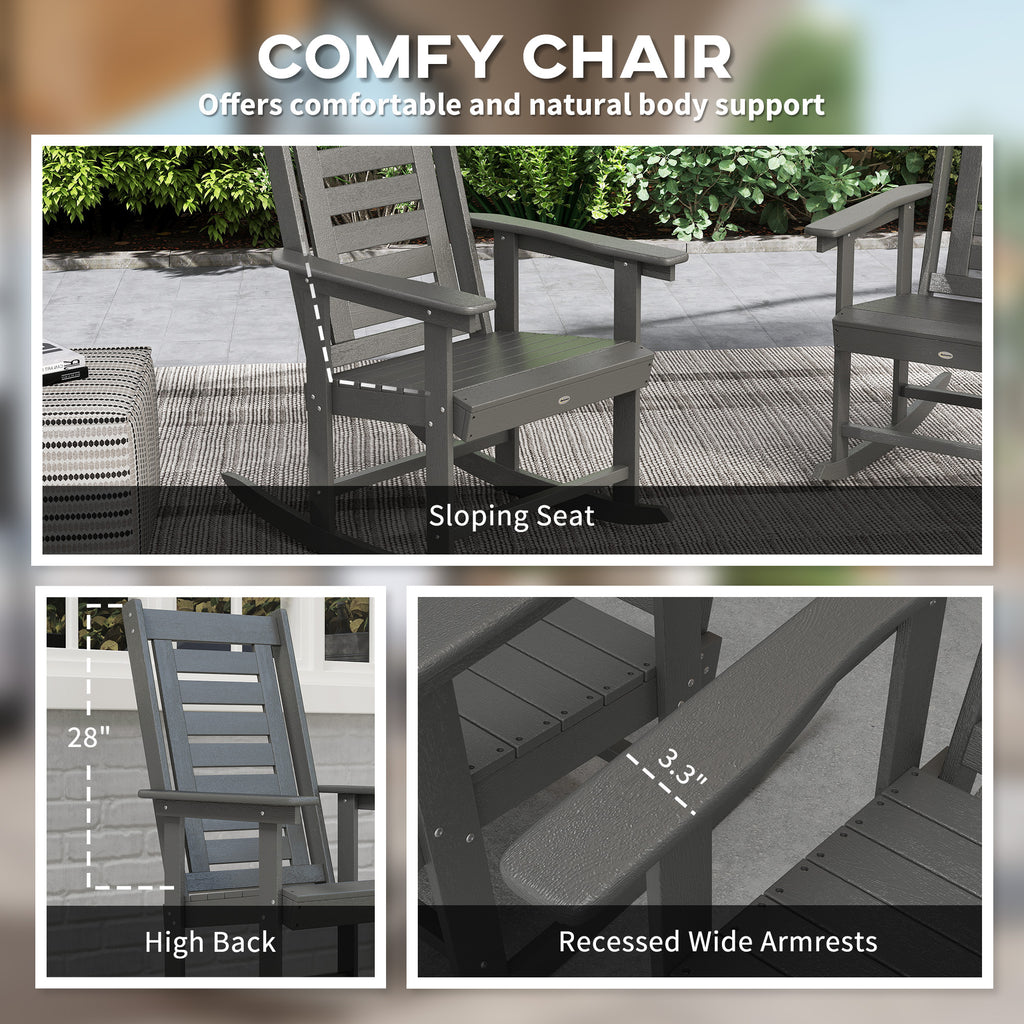 2 Pieces Outdoor Rocking Chairs