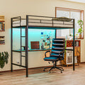 Twin Size Loft Bed with Desk
