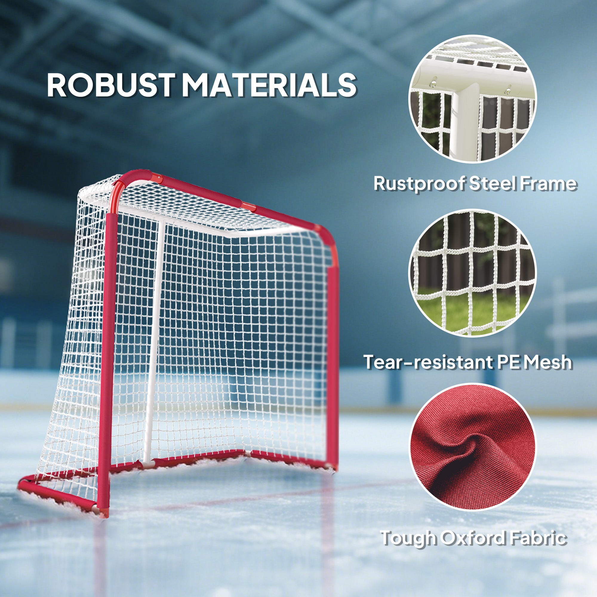 Backyard Soccer Goal, All Weather Practice Soccer Net with Steel Frame, PE Mesh for Backyard, Easy Assembly