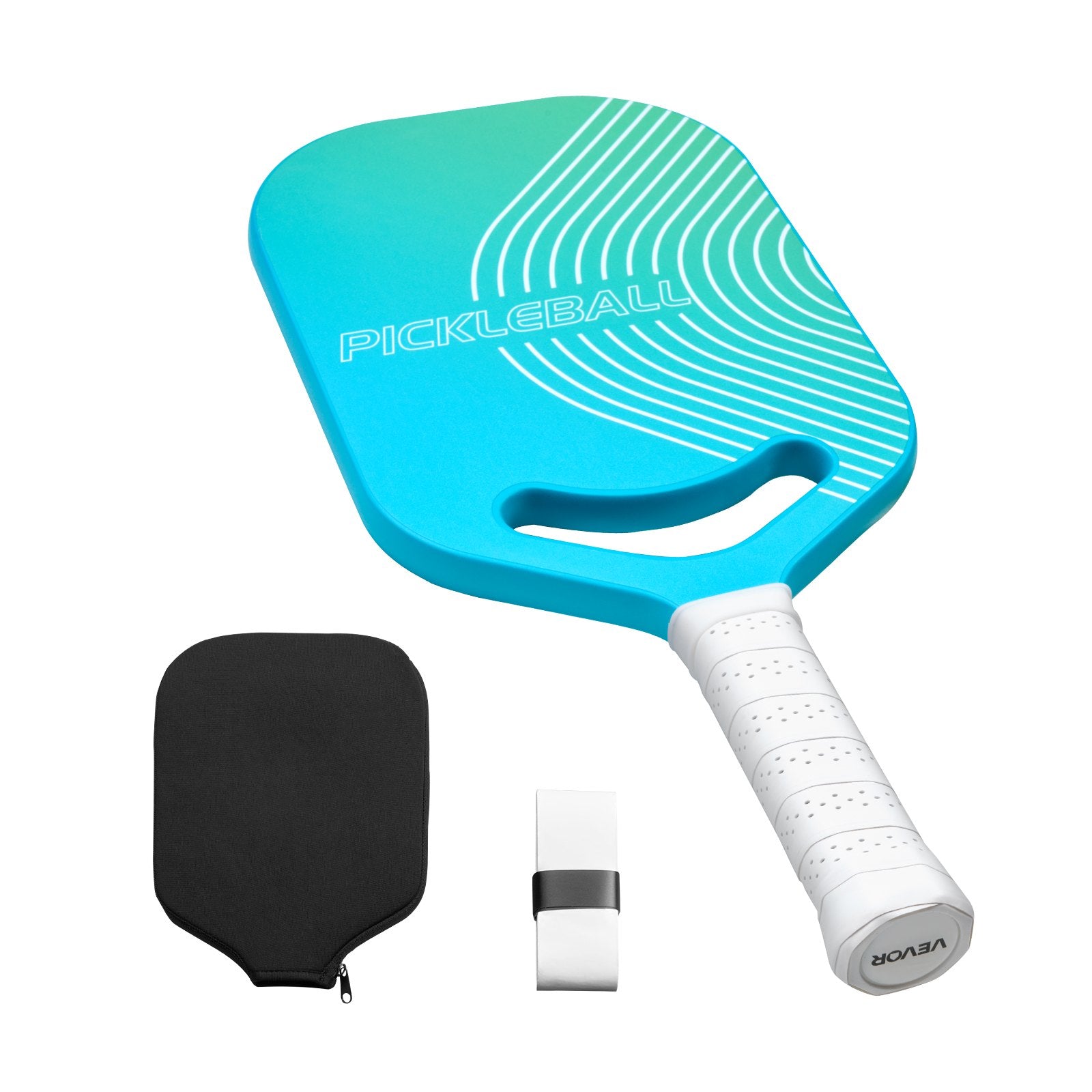 Pro Carbon Fiber Pickleball Paddle With Aero Throat Honeycomb Core Racket