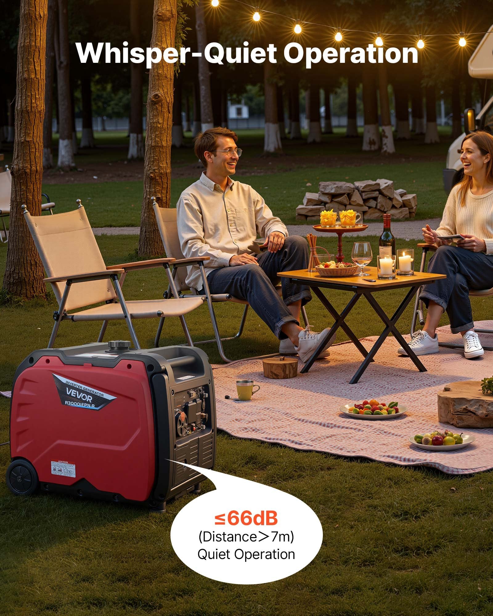 Inverter Generator, 4200W Peak Watt Quiet Inverter Generator, Dual Fuel Inverters Generators For Home Outdoor, Gas & LPG Powered, Stable Power, CO Sensor, RV Ready 8.3A Outlet, Long Run Time