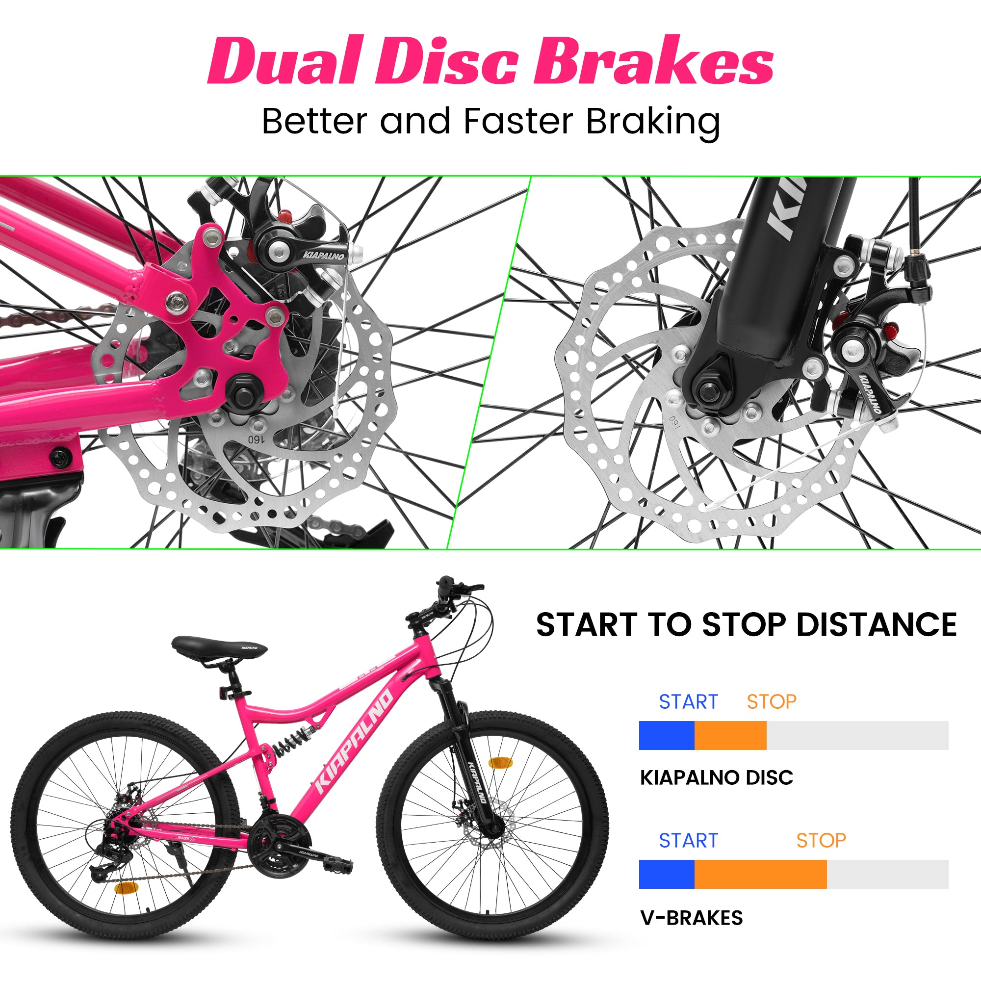 A26304 26 Inch All-Terrain Mountain Bike With Disc Brakes 21-Speed Drivetrain & Durable Carbon Steel Frame Ideal For Men And Women, Perfect For Trail Riding And Touring