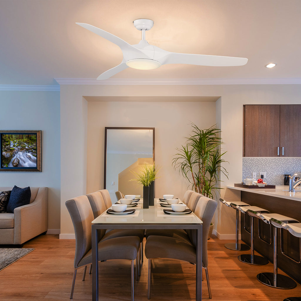 52" Reversible Indoor Ceiling Fan with Light