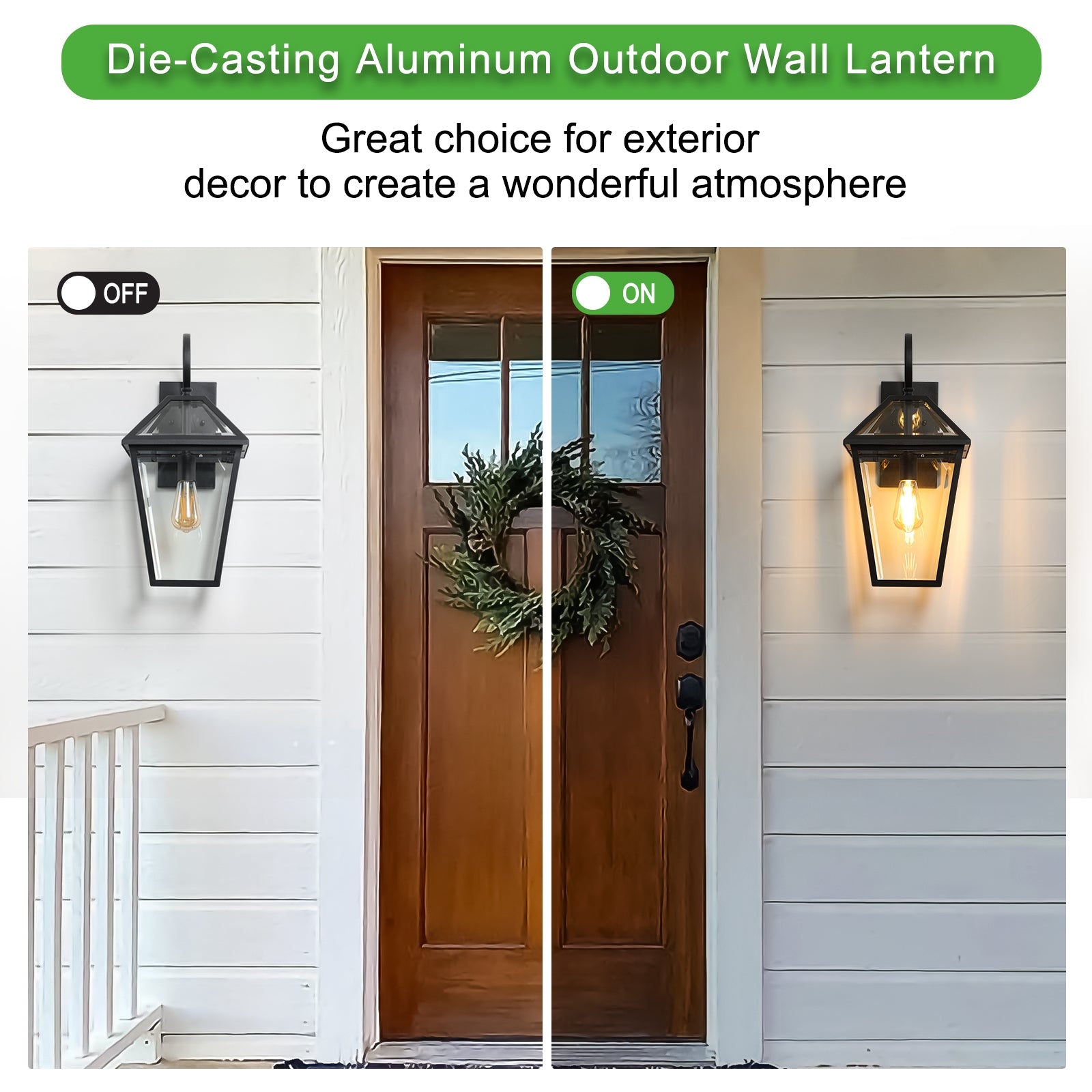 Modern Outdoor Waterproof Wall Lamp 2pack