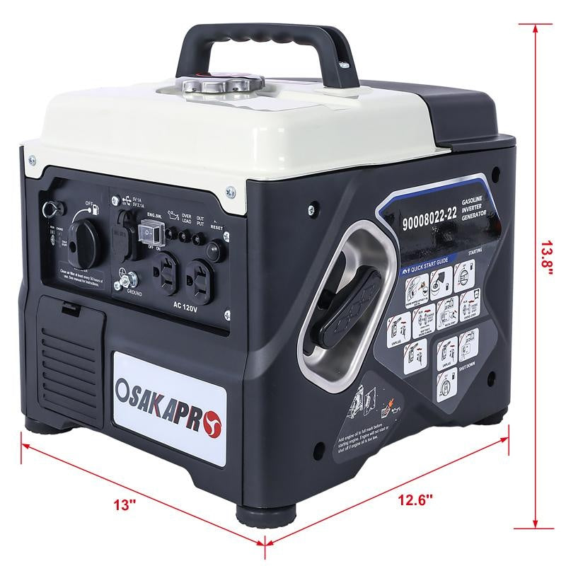 Portable 1200W Ultra-quiet Gas Engine Inverter Generator, EPA-compliant, With Eco-mode Function, Ultra-lightweight, Suitable For Home Backup And Camping