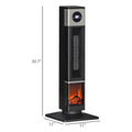 31" Freestanding Electric Heater With Oscillation, Remote Control & 12H Timer For Indoors, 1400W, Black