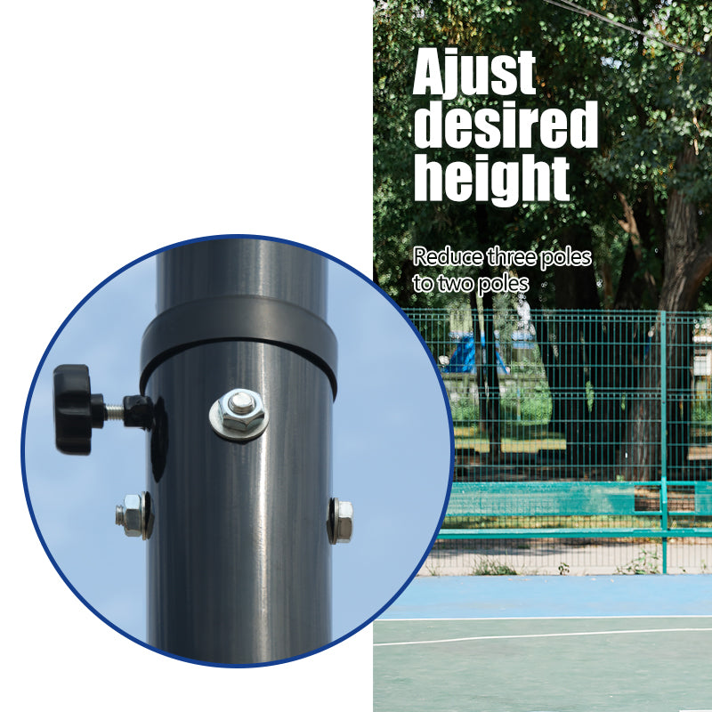 TotheCORE Basketball Stand 4.43-10.00ft Adjustable Portable Basketball Hoop & Goal PC Backplate, Large Base & Wheels