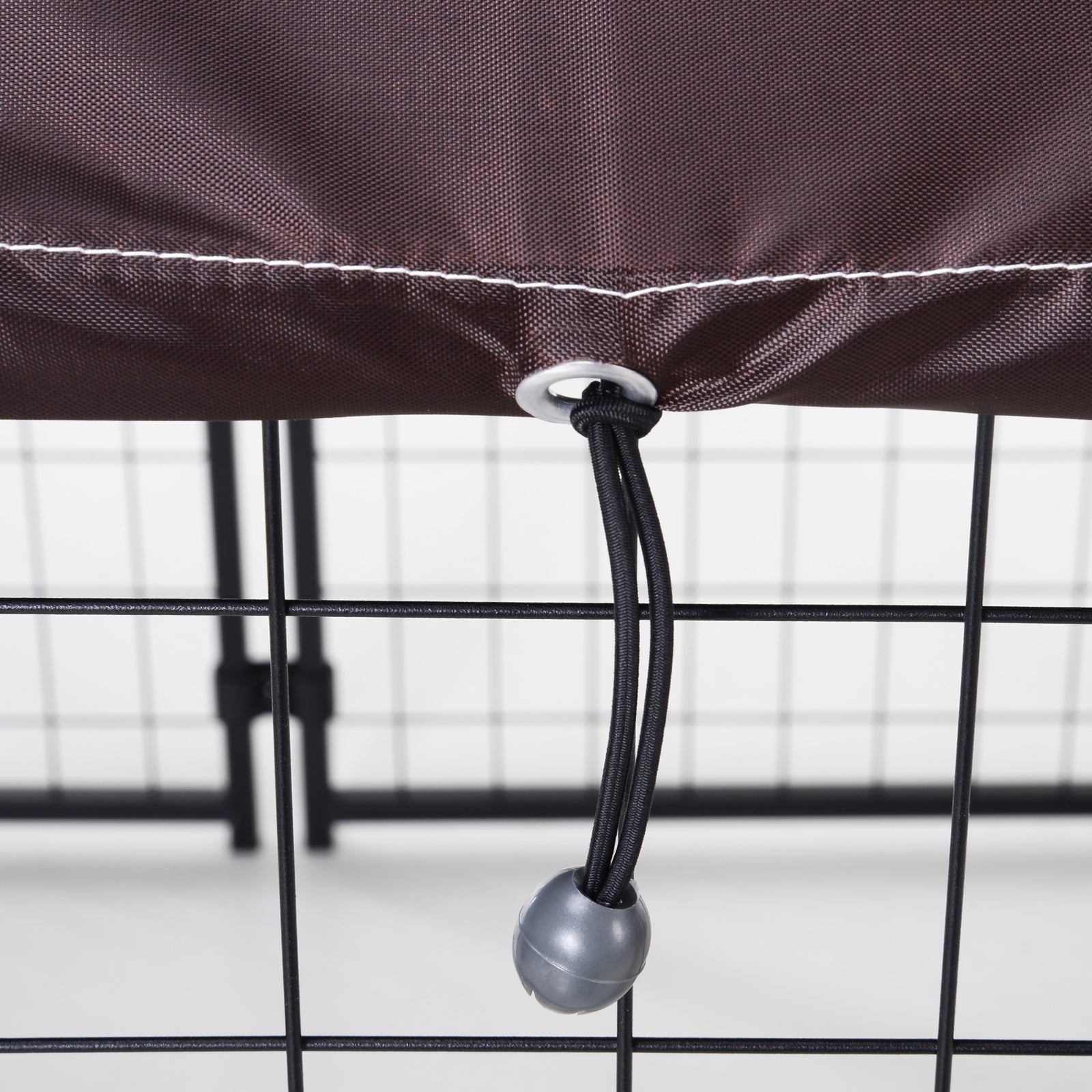 4.6' x 4.6' x 5' Outdoor Dog Kennel, Welded Wire Heavy Duty Dog Run, Dog Kennel Outside with Waterproof & UV Resistant Cover, for S&M Dogs, Black