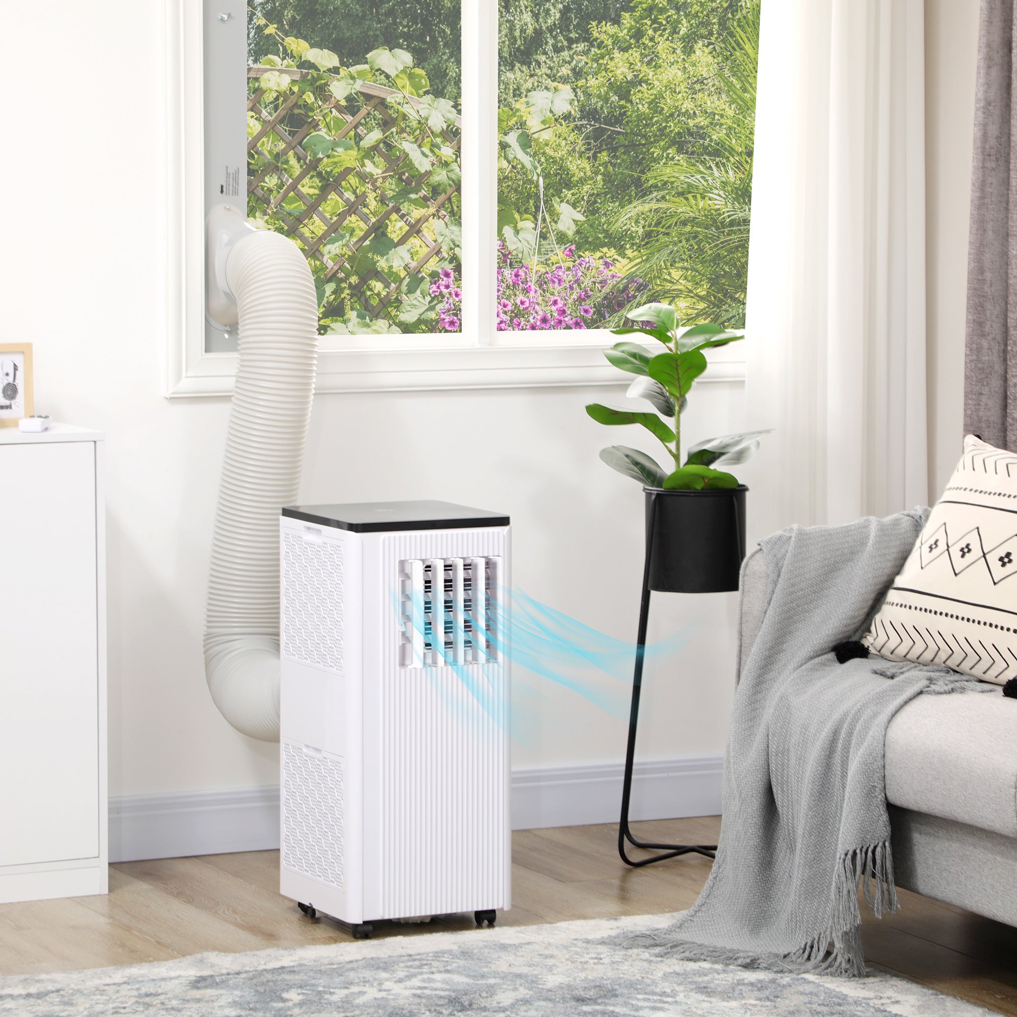 8000 BTU Smart WiFi Enabled Portable Air Conditioner for Rooms Up to 215 Sq. Ft.