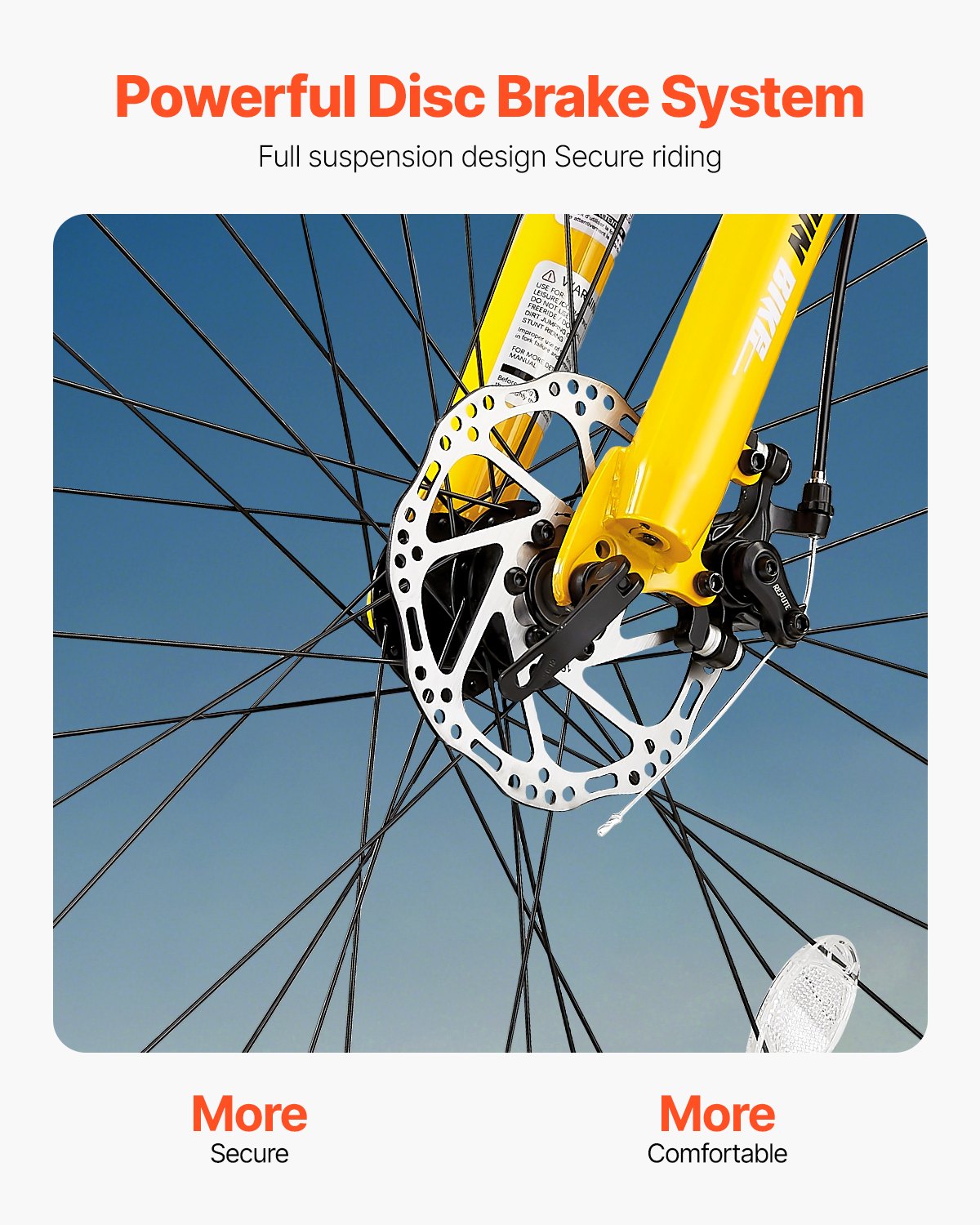 VEVOR Mountain Bike 29 Inch MTB Bicycle With Full Dual Suspensio, 24 Speeds Twist Shifting Comfort Saddle Dual Disc Brakes Aluminum Alloy Frame Adult Sport Cycling Bicycle For Men