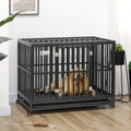 44'' Strong Pet Dog Crate Mobility Cage w/ Playpen & Removeable Tray