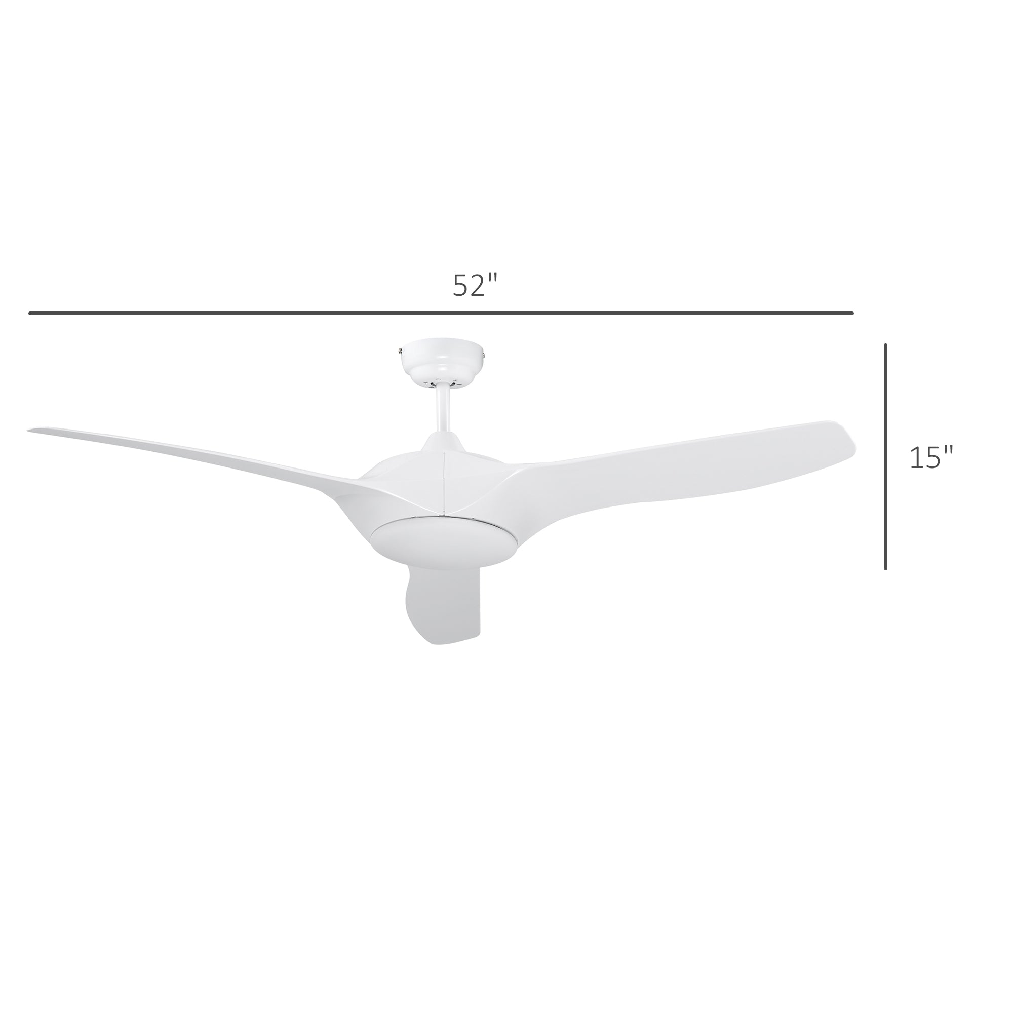 52" Reversible Indoor Ceiling Fan with Light