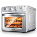 27.5QT 6-in-1 Air Fryer Toaster Oven, 6-Slice, Countertop Convection Oven, Air Frying, Baking, Roasting, Broiling & Grilling, 1600W, Sliver
