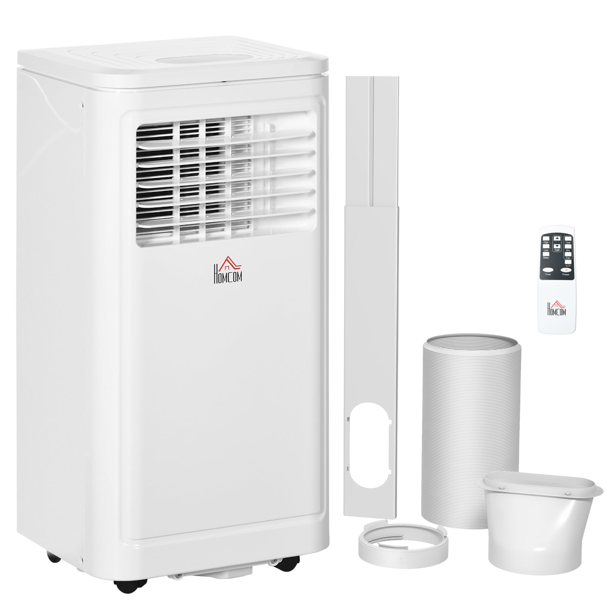 8,000 BTU Portable AC Unit for Apartment , Compact, Movable & Evaporative Cooler for Small Spaces, White