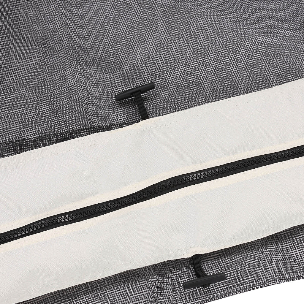 Universal Replacement Mesh Sidewall Netting for 9.84' x 13.1' Gazebos and Canopy Tents with Zippers, (Sidewall Only) White