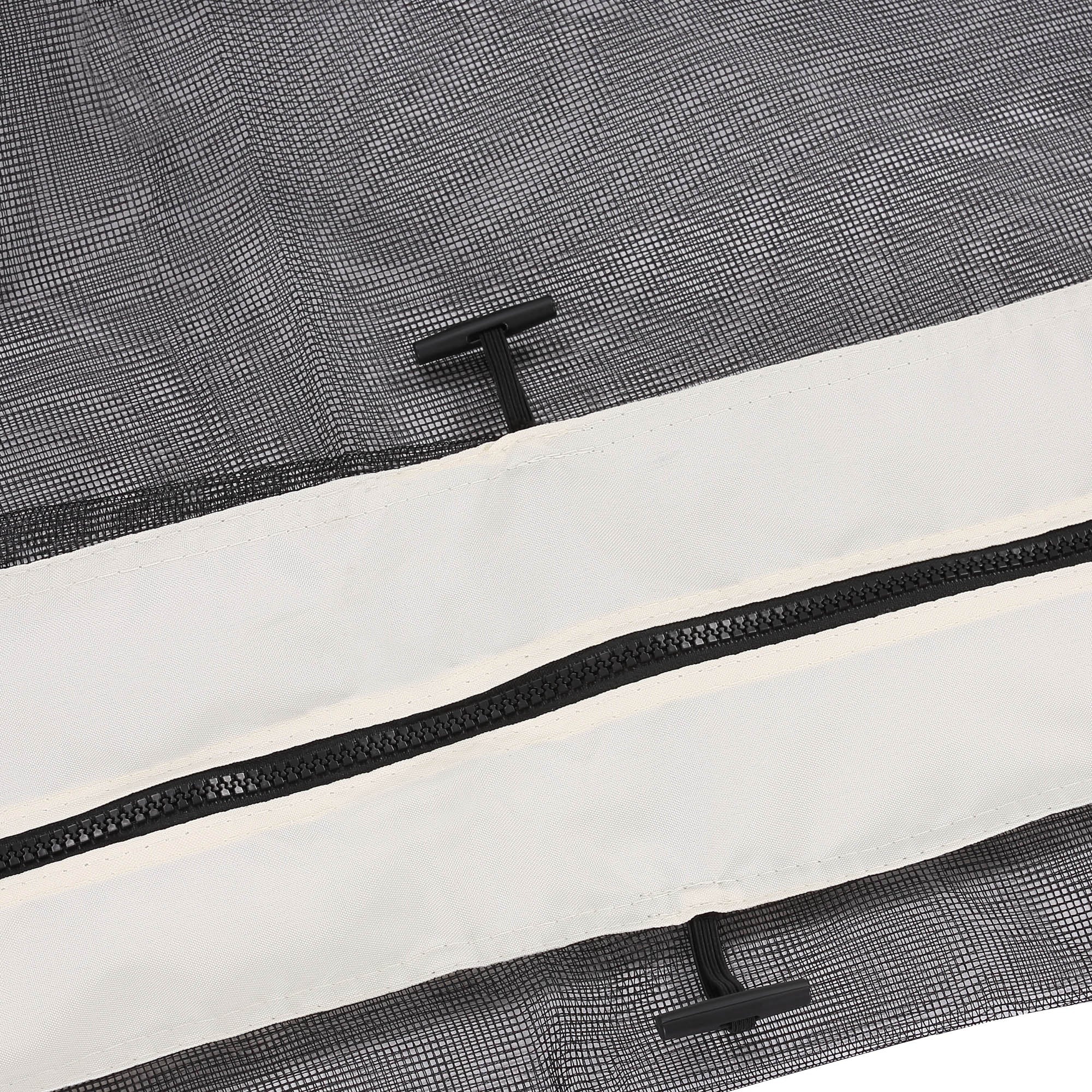 Universal Replacement Mesh Sidewall Netting for 9.84' x 13.1' Gazebos and Canopy Tents with Zippers, (Sidewall Only) White