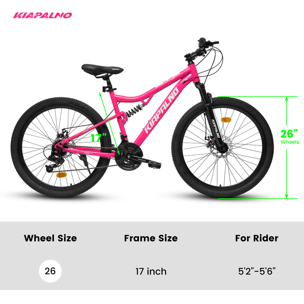 A26304 26 Inch All-Terrain Mountain Bike With Disc Brakes 21-Speed Drivetrain & Durable Carbon Steel Frame Ideal For Men And Women, Perfect For Trail Riding And Touring