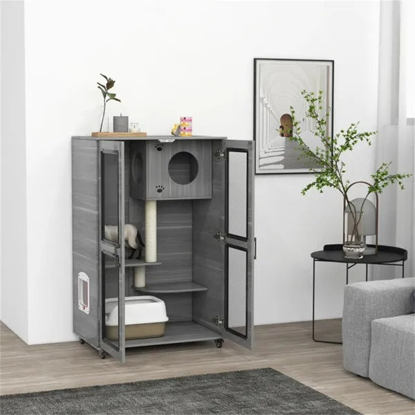 Cat Villa, Cat Apartment With Wheels