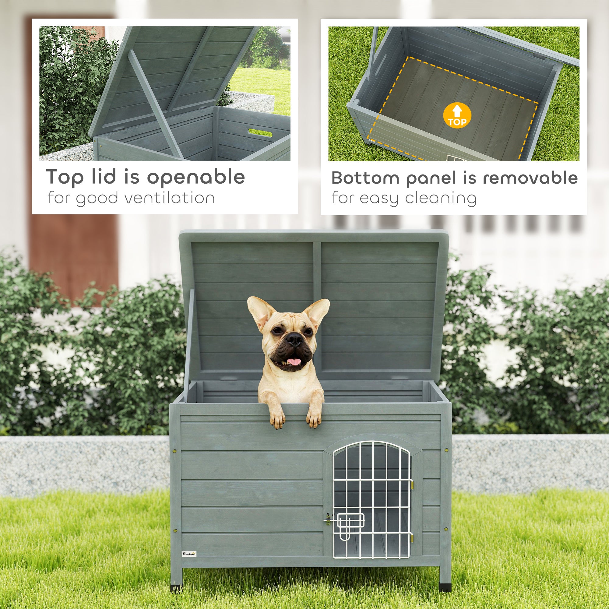 L Decorative Dog Cage Kennel Wire Door with Lock