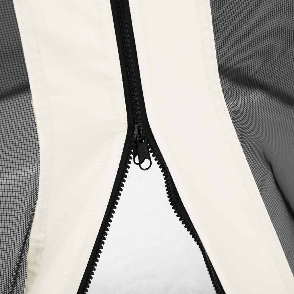 Replacement Mesh Sidewall Netting for 10' x 10' Gazebos and Canopy Tents with Zippers, (Sidewall Only) White