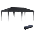 10' x 20' Pop Up Canopy Tent, Upgraded Heavy Duty Tents for Parties, Outdoor Instant Gazebo Sun Shade Shelter with Carry Bag, for Catering, Events, Wedding, Backyard BBQ, Black