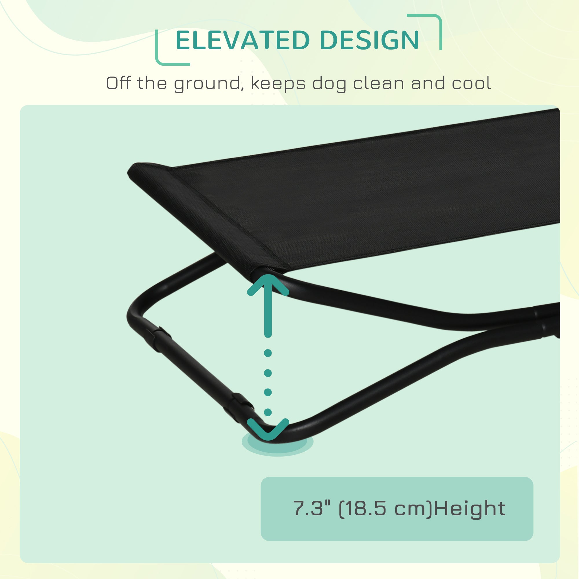 Elevated Dog Bed with Breathable Foldable Pet Cot with Heavy Duty Frame